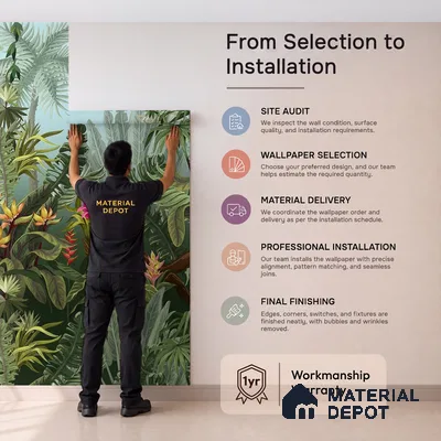 701311 - Colorful Tropical Theme Jhurmut Wallpapers, Customised Indrani Series Soft Feel Tropical Design (Customised Size Wallpaper )