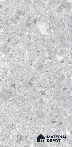 Marble Floor & Wall Tile | TL 02578 Concrete Gris 4 ft x 2 ft Glossy Finish Random Design Vitrified Tile - 9 mm | Suitable For Living Room, Bedroom, Kitchen (Sample)