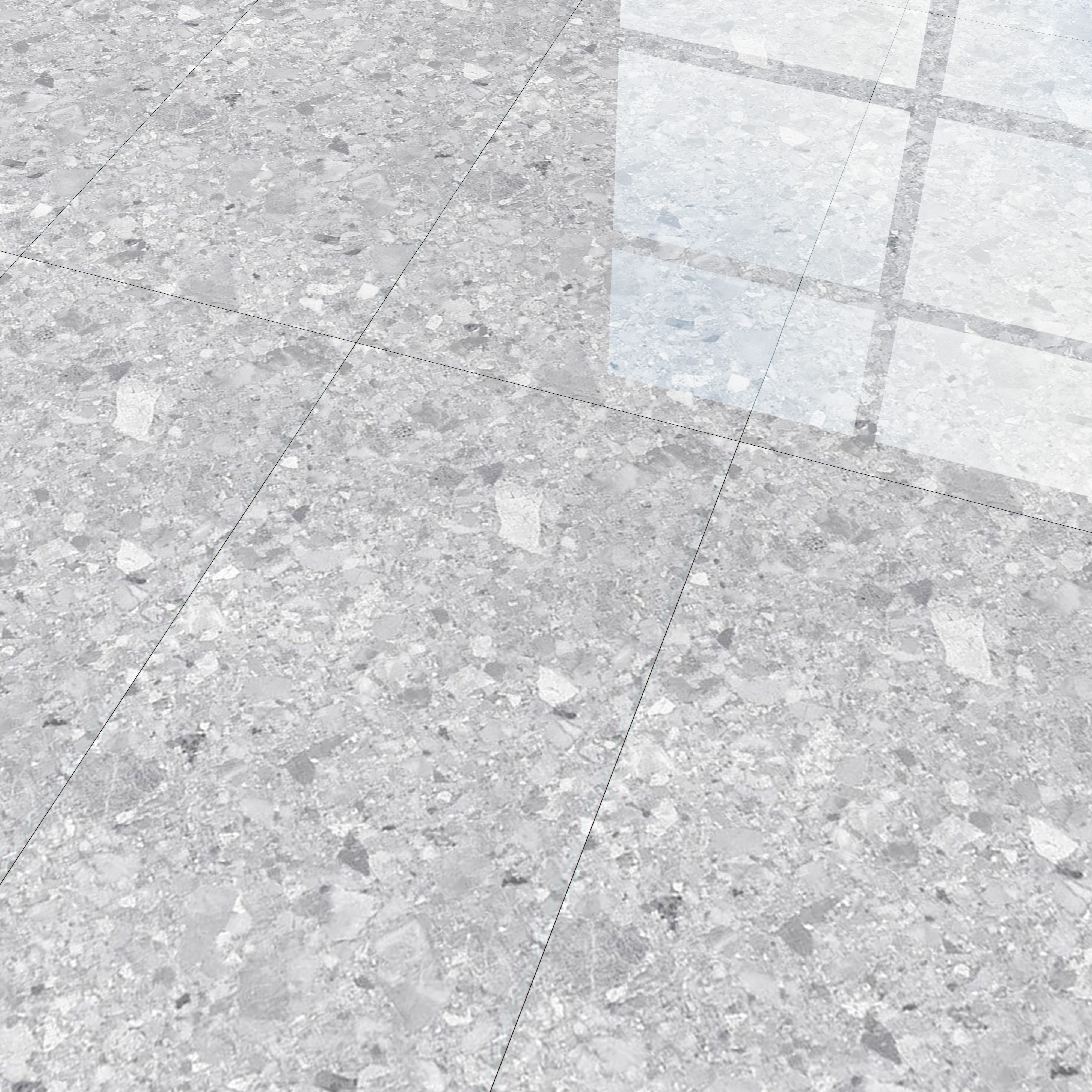 Marble Floor & Wall Tile | TL 02578 Concrete Gris 4 ft x 2 ft Glossy Finish Random Design Vitrified Tile - 9 mm | Suitable For Living Room, Bedroom, Kitchen (Sample)