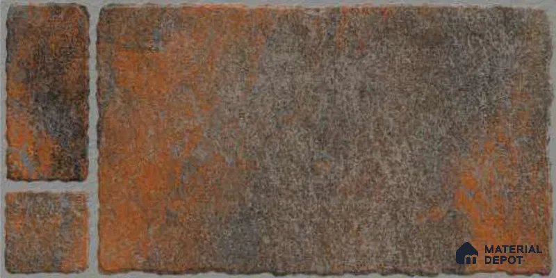 TL 00062 A Copper Brown 2 ft x 1 ft Matte Finish Stone Vitrified Parking Floor Tile - 12 mm