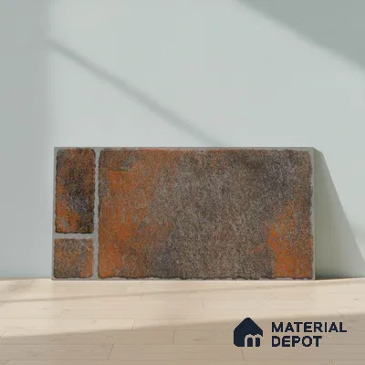 TL 00062 A Copper Brown 2 ft x 1 ft Matte Finish Stone Vitrified Parking Floor Tile - 12 mm