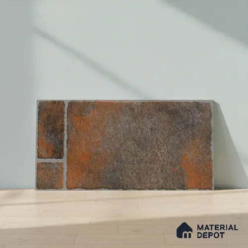 TL 00062 A Copper Brown 2 ft x 1 ft Matte Finish Stone Vitrified Parking Floor Tile - 12 mm