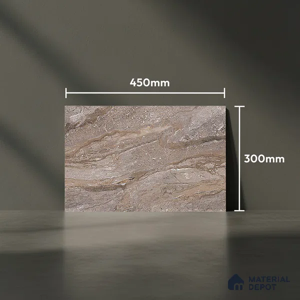 TL 05789 C Copper Dark 450x300 mm Glossy Finish Ceramic Wall Tile - 7 mm