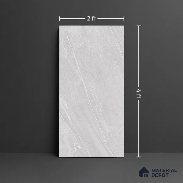 Stone Floor & Wall Tile TL 04449 Corten Grande 4 ft x 2 ft Digital Punch Matte Finish Vitrified Tile - 9 mm | 4 Random Design | Suitable For Living Room, Bedroom, Bathroom