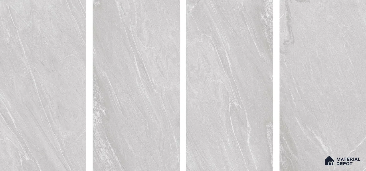 Stone Floor & Wall Tile TL 04449 Corten Grande 4 ft x 2 ft Digital Punch Matte Finish Vitrified Tile - 9 mm | 4 Random Design | Suitable For Living Room, Bedroom, Bathroom