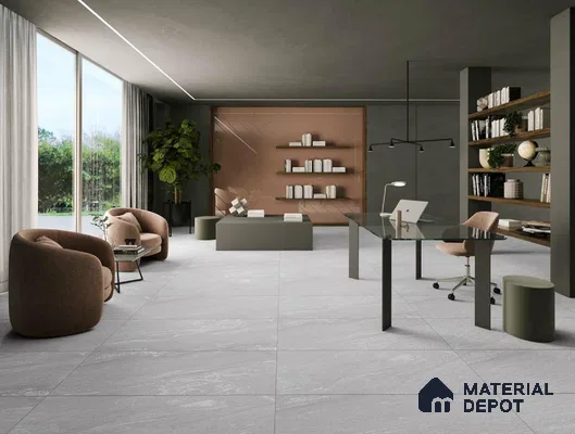 Stone Floor & Wall Tile TL 04449 Corten Grande 4 ft x 2 ft Digital Punch Matte Finish Vitrified Tile - 9 mm | 4 Random Design | Suitable For Living Room, Bedroom, Bathroom