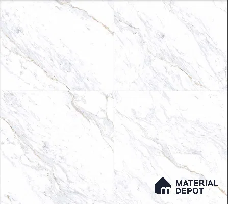 TL 03648 Polar White 600x600 mm Carving Finish White Color Tile (Sample)