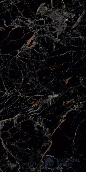 TL 00951 Costa Black 1200x600 mm High Gloss Finish Vitrified Wall & Floor Tile - 9 mm