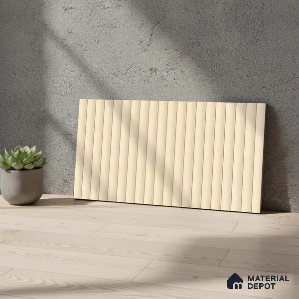 Faux Subway Wall Tile TL 05769 Costa Fluted 600 x 300 mm Ceramic Tile - 9 mm | Please Expect a Slight Variation of Pattern