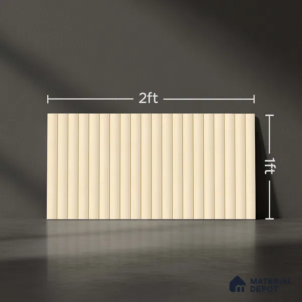 Faux Subway Wall Tile TL 05769 Costa Fluted 600 x 300 mm Ceramic Tile - 9 mm | Please Expect a Slight Variation of Pattern