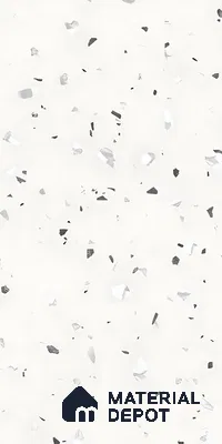 Terrazzo Floor & Wall Tile | TL 01076 Cotton White | 4 ft x 2 ft Matte Finish Vitrified Tile - 9 mm | Suitable For Living Room, Bedroom, Bathroom