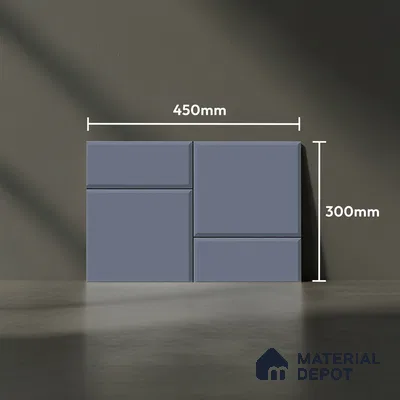 TL 01919 C Ash Grey Dark 18 x 12 inch Glossy Finish Ceramic Wall Tile - 6 mm