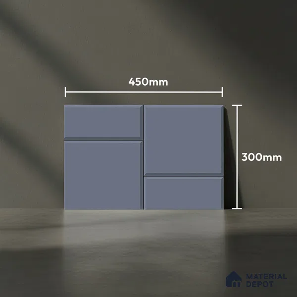 TL 01919 C Ash Grey Dark 18 x 12 inch Glossy Finish Ceramic Wall Tile - 6 mm