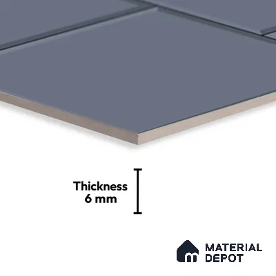 TL 01919 C Ash Grey Dark 18 x 12 inch Glossy Finish Ceramic Wall Tile - 6 mm