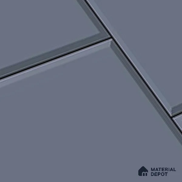TL 01919 C Ash Grey Dark 18 x 12 inch Glossy Finish Ceramic Wall Tile - 6 mm