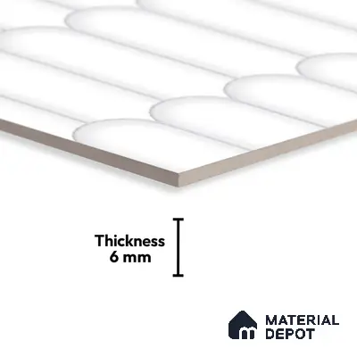 Budget Friendly Faux Subway Wall Tile Value For Money TL 00625 A  18 x 12 inch - Ceramic Glossy Finish -6 mm | Suitable for Kitchen & Bathroom