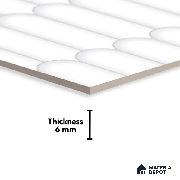 Budget Friendly Faux Subway Wall Tile Value For Money TL 00625 A  18 x 12 inch - Ceramic Glossy Finish -6 mm | Suitable for Kitchen & Bathroom