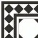 Moroccan Carpet Floor Tile TL 00202 A Corner Monochrome 1 ft x 1 ft Matte Finish Ceramic Tile - 9 mm | Suitable For Living Room, Kitchen, Dining Area | Please Expect a Slight Variation of Pattern | Image 07