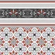 Moroccan Carpet Floor Tile TL 00206 B Border Red & White 1 ft x 1 ft Matte Finish Ceramic Tile - 9 mm | Suitable For Living Room, Kitchen, Dining Area | Please Expect a Slight Variation of Pattern | Image 03