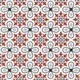 Moroccan Carpet Wall & Floor Tile TL 00206 C Centre Red & White 1 ft x 1 ft Matte Finish Ceramic Tile - 9 mm | Suitable For Living Room, Kitchen, Bathroom | Please Expect a Slight Variation of Pattern | Image 04