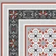 Moroccan Carpet Floor Tile TL 00206 A Corner Red & White 1 ft x 1 ft Matte Finish Ceramic Tile - 9 mm | Suitable For Living Room, Kitchen, Dining Area | Please Expect a Slight Variation of Pattern | Image 07