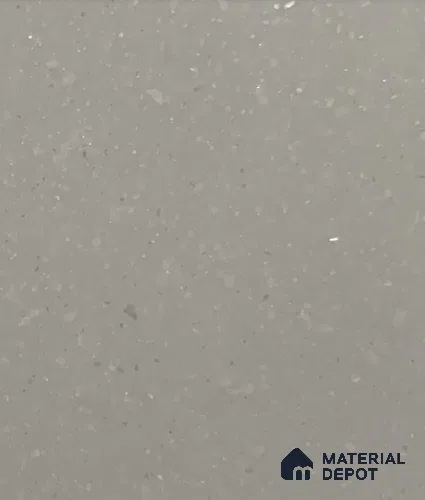 Pearl Series Glittering Grey 8 ft x 2.5 ft Bendable Solid Surface - 6 mm 