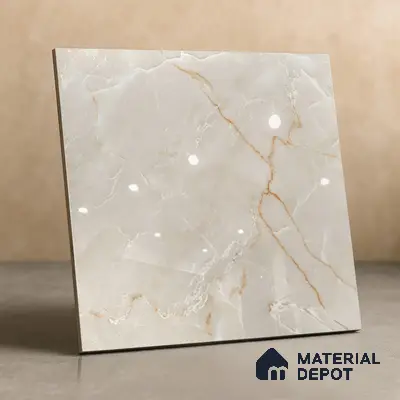 TL 02925 Cream 2 ft x 2 ft Glossy Finish Vitrified Floor & Wall Tile - 9.5 mm
