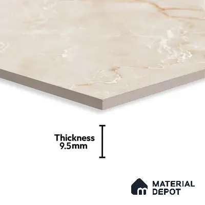 TL 02925 Cream 2 ft x 2 ft Glossy Finish Vitrified Floor & Wall Tile - 9.5 mm