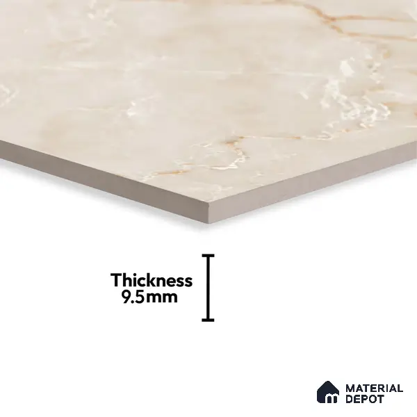 TL 02925 Cream 2 ft x 2 ft Glossy Finish Vitrified Floor & Wall Tile - 9.5 mm