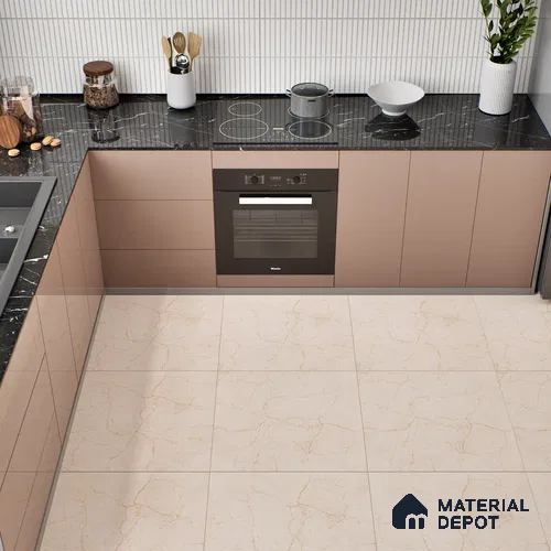 TL 00575 Cream 2 ft x 2 ft Matte Finish Digital Porcelain Floor & Wall Tile - 9.5 mm