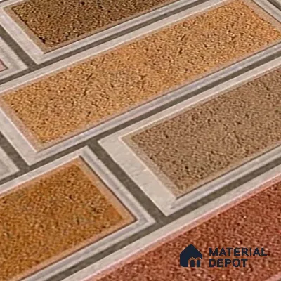 Brick Wall Tile TL 06581 B Aitana Sand 2 ft x 1 ft Ceramic Matte Finish - 9 mm | Suitable for Courtyard, Stair Lobby wall, Balcony, Elevation