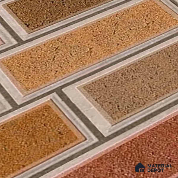 Brick Wall Tile TL 06581 B Aitana Sand 2 ft x 1 ft Ceramic Matte Finish - 9 mm | Suitable for Courtyard, Stair Lobby wall, Balcony, Elevation