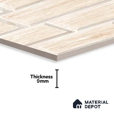 Brick Wall Tile TL 06581 Aitana Crema-1 2 ft x 1 ft Ceramic Matte Finish - 9 mm | Suitable for Foyer, Balcony, Elevation, Courtyard (Sample)