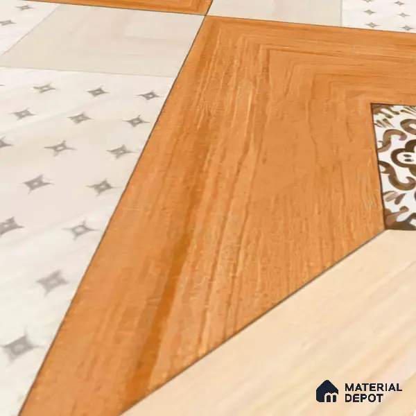 TL 00553 Cream & Brown 2 ft x 2 ft Matte Finish Porcelain Floor & Wall Tile - 9.5 mm | Please Expect a Slight Variation of Pattern