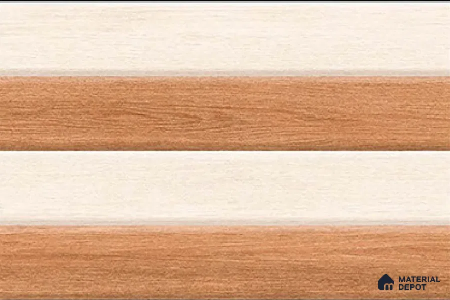 TL 01890 A Cream & Brown Highlighter 1 18 x 12 inch Glossy Finish Ceramic Wall Tile - 6 mm