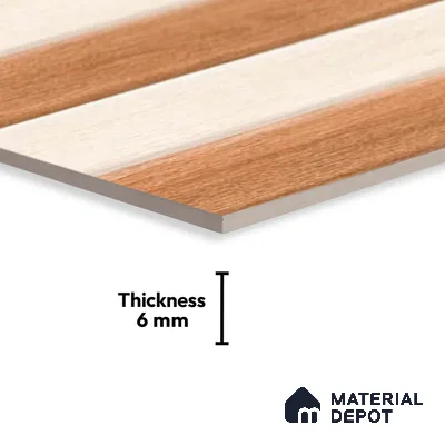 TL 01890 A Cream & Brown Highlighter 1 18 x 12 inch Glossy Finish Ceramic Wall Tile - 6 mm