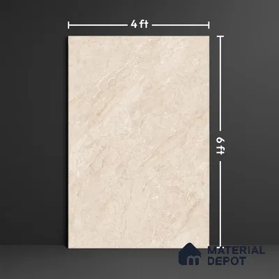 Marble Look Tile TL 09710 6 ft x 4 ft Glossy Finish Vitrified Tile - 15 mm | Adhesive and Spacers Must be Used During Installation