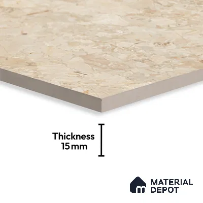 Marble Look Tile TL 09703 B 6 ft x 4 ft Matte Finish Vitrified Tile - 15 mm | Adhesive and Spacers Must be Used During Installation