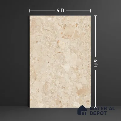 Marble Look Tile TL 09703 6 ft x 4 ft Glossy Finish Vitrified Tile - 15 mm | Adhesive and Spacers Must be Used During Installation