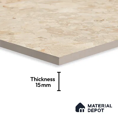 Marble Look Tile TL 09703 6 ft x 4 ft Glossy Finish Vitrified Tile - 15 mm | Adhesive and Spacers Must be Used During Installation