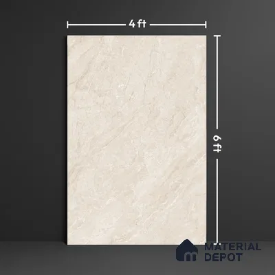 Marble Look Tile TL 08837 6 ft x 4 ft Glossy Finish Vitrified Tile - 9 mm | Adhesive and Spacers Must be Used During Installation
