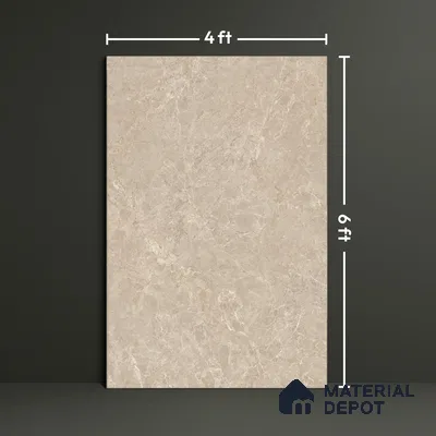 Marble Look Tile TL 09699 6 ft x 4 ft Glossy Finish Vitrified Tile - 9 mm | Adhesive and Spacers Must be Used During Installation