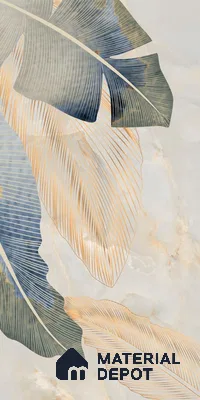 Tropical Wall Tile TL 06640 B Selva Onyx Crema Decore 4 ft x 2 ft Matte Finish Vitrified Tile - 9 mm | 3 Random Face | Suitable for Living Room, Bedroom, Bathroom, Dining (Sample)
