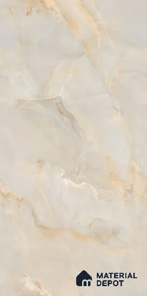 Marble Look Wall & Floor Tile TL 06640 Selva Onyx Crema Glit 4 ft x 2 ft Vitrified Matte Finish - 9 mm | (Random 6) | Suitable for Living Room, Bedroom, Bathroom, Kitchen, Office, Elevation & Dining