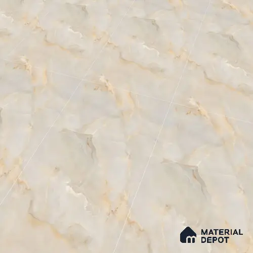 Marble Look Wall & Floor Tile TL 06640 Selva Onyx Crema Glit 4 ft x 2 ft Vitrified Matte Finish - 9 mm | (Random 6) | Suitable for Living Room, Bedroom, Bathroom, Kitchen, Office, Elevation & Dining