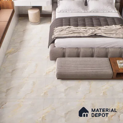 Marble Look Wall & Floor Tile TL 06640 Selva Onyx Crema Glit 4 ft x 2 ft Vitrified Matte Finish - 9 mm | (Random 6) | Suitable for Living Room, Bedroom, Bathroom, Kitchen, Office, Elevation & Dining