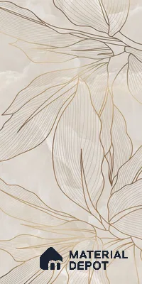 Floral Wall Tile TL 06637 B Rose Onyx Crema Decore 4 ft x 2 ft Matte Finish Vitrified Tile - 9 mm | 3 Random Face | Suitable for Living Room, Bedroom, Bathroom, Dining (Sample)