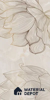 Floral Wall Tile TL 06637 B Rose Onyx Crema Decore 4 ft x 2 ft Matte Finish Vitrified Tile - 9 mm | 3 Random Face | Suitable for Living Room, Bedroom, Bathroom, Dining (Sample)