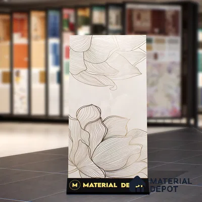 Floral Wall Tile TL 06637 B Rose Onyx Crema Decore 4 ft x 2 ft Matte Finish Vitrified Tile - 9 mm | 3 Random Face | Suitable for Living Room, Bedroom, Bathroom, Dining (Sample)