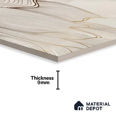Floral Wall Tile TL 06637 B Rose Onyx Crema Decore 4 ft x 2 ft Matte Finish Vitrified Tile - 9 mm | 3 Random Face | Suitable for Living Room, Bedroom, Bathroom, Dining (Sample)